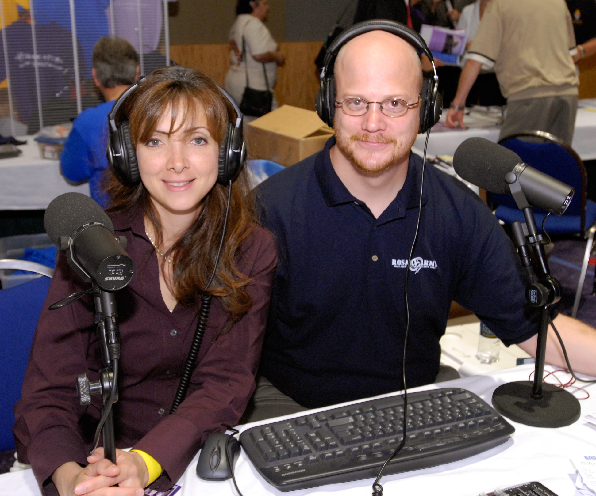 Greg and Jennifer Willits podcasting in 2007